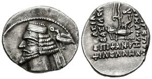 KINGS OF PARTIA, Phraates IV. Drachm. (Ar. ... 