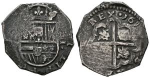 FELIPE III (1598-1621). 2 Reales. (Ar. 6.87g ... 