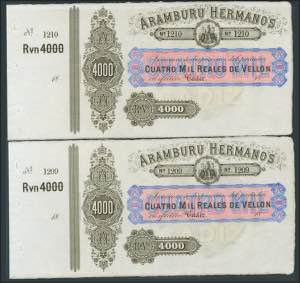 4000 Reales de Vellón. (1870ca). ... 