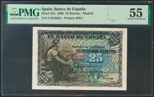 25 pesetas. September 24, 1906. Series C. ... 