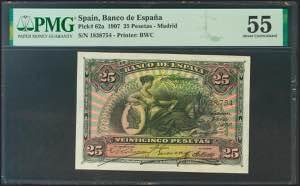 25 pesetas. July 15, 1907. Without series. ... 