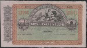 100 Reales. August 21, 1857. Banco ... 