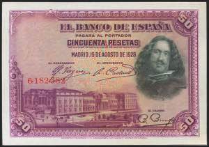 50 Pesetas. August 15, 1928. Without series. ... 