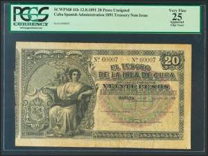 SPANISH BANK OF THE ISLAND OF CUBA. 20 ... 