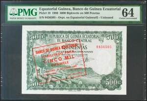EQUATORIAL GUINEA. 5000 Bipkele over 500 ... 