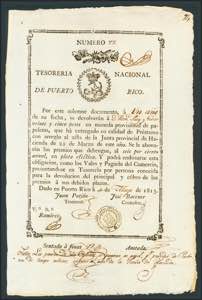 PUERTO RICO. 25 pesos. May 4, 1813. ... 
