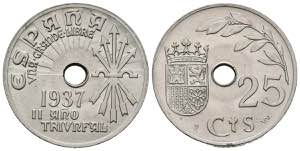 GUERRA CIVIL (1936-1939). 25 Céntimos ... 