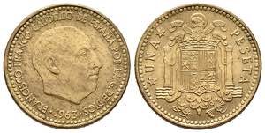 SPANISH STATE (1936-1975). 1 peseta. (AlCu. ... 