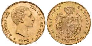 SPANISH STATE (1936-1975). 25 pesetas. (Au ... 