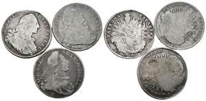 GERMANY (Prussia). Set of 3 Thaler in silver ... 