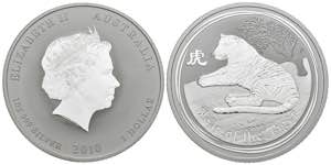 AUSTRALIA. 1 Dollar (Ar. 31,62g/40mm). 2010. ... 