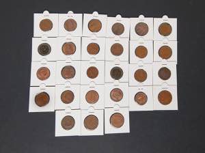Nice and interesting set of 27 coppers ... 