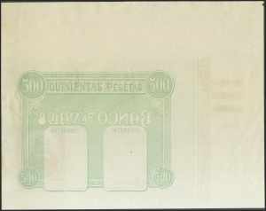 500 Pesetas. (1892ca). Banco de ... 