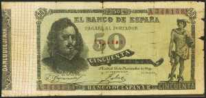 50 pesetas. November 25, 1899. FALSE OF ... 