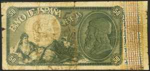 50 pesetas. November 25, 1899. ... 