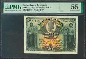 50 pesetas. July 15, 1907. Without series. ... 