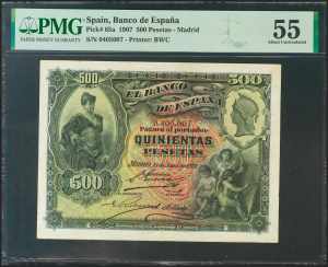 500 pesetas. July 15, 1907. Without series. ... 