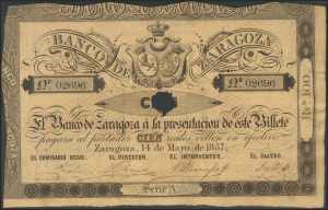 100 Reales. 14 de Mayo de 1857. ... 