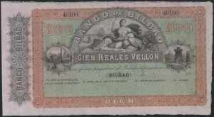 100 Reales. August 21, 1857. Banco de ... 