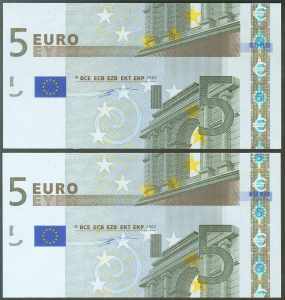 5 Euros. 1 de Enero de 2002. Pareja ... 