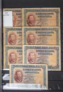 Very interesting set of 101 banknotes of 25 ... 
