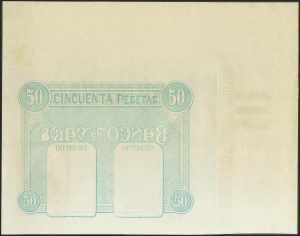 50 Pesetas. (1892ca). Banco de ... 