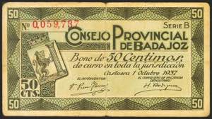 BADAJOZ. 50 cents. October 1, 1937. ... 