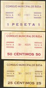 BLESA (TERUEL). 25 Céntimos, 50 ... 
