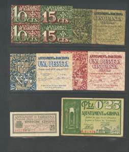Conjunto de 29 billetes de la Guerra Civil ... 