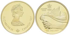 CANADA. 100 Dollars. (Au-Ar. 13,19g/27mm). ... 