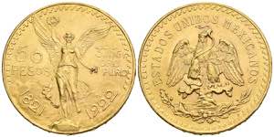 MEXICO. 50 Pesos. (Au. 41,67g/37mm). 1922. ... 