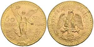 MEXICO. 50 Pesos. (Au. 41,61g/37mm). 1923. ... 