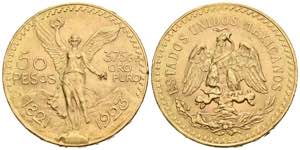 MEXICO. 50 Pesos. (Au. 41,63g/37mm). 1923. ... 