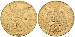MEXICO. 50 Pesos. (Au. 41,59g/37mm). 1924. ... 