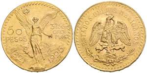 MEXICO. 50 Pesos. (Au. 41,68g/37mm). 1925. ... 