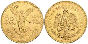 MEXICO. 50 Pesos. (Au. 41,62g/37mm). 1925. ... 