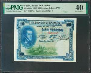 100 pesetas. July 1, 1925. No ... 
