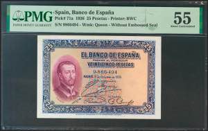 25 pesetas. October 12, 1926. No ... 