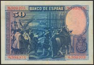 50 pesetas. August 15, 1928. No ... 