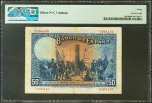 50 pesetas. July 17, 1927. Without ... 