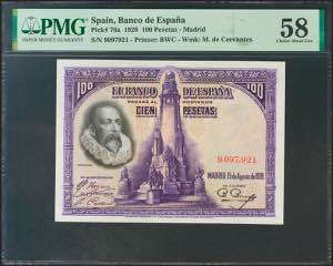 100 pesetas. August 15, 1928. No series. ... 