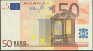 50 Euros. 1 de Enero de 2002. Firma Draghi. ... 