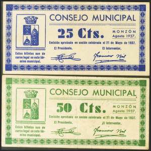 MONZON (HUESCA). 25 Céntimos y 50 ... 