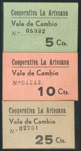 Voucher of 5 cents, 10 cents and 15 cents of ... 