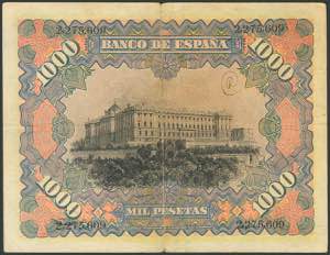 1000 Pesetas. July 15, 1907. No ... 