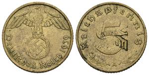 ALEMANIA. 5 Reichspfennig. (Ve-Al. ... 