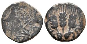 JUDAEA, Agripa I. Prutah. (Ae. 2,57g/16mm). ... 