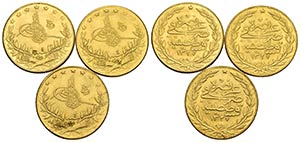 TURQUIA. Lote compuesto por 3 monedas de ... 