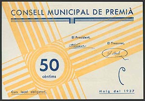 PREMIA (BARCELONA). 50 Céntimos. Junio de ... 