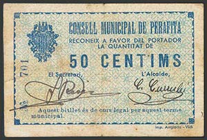 PERAFITA (BARCELONA). 50 Céntimos. ... 
